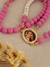 Terço Cordão com Foto - Rosa/Dourado