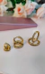 TRIO DE ARGOLAS CRAVEJADAS LINHA PRIME BANHADO A OURO (TRP139)