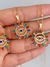 COLAR MANDALA OLHO GREGO COLORIDO(GARG228)