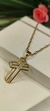 CORRENTE MASCULINA COM PINGENTE CRUZ 3D (COR0880)