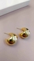 ARGOLA ORGANICA DESIGN BOLEADO BANHADO A OURO (ARD1437) - comprar online