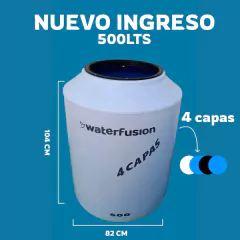 TANQUE DE AGUA 500 LITROS, CUATRICAPA, MODELO ESTANDAR.- - Waterfusion