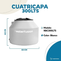 TANQUE DE AGUA DE 300 LITROS, EXTRA CHATO, CUATRICAPA.- - comprar online