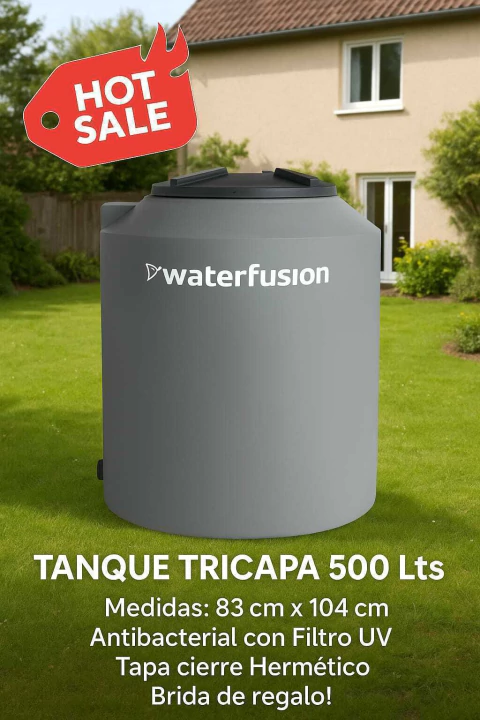 TANQUE DE AGUA 500 LITROS, TRICAPA, MODELO ESTANDAR.- - comprar online