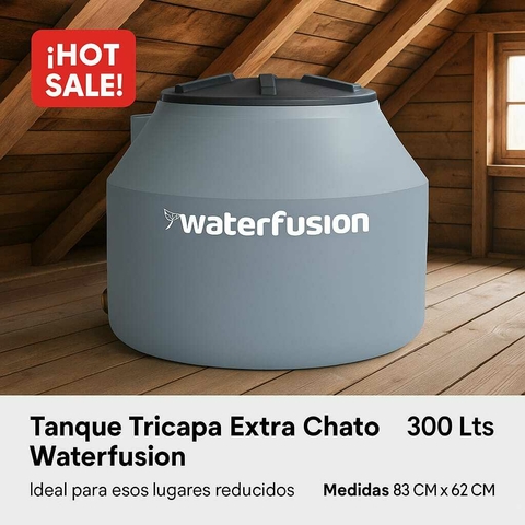TANQUE DE AGUA 300 LITROS, TRICAPA, EXTRA CHATO.- - comprar online