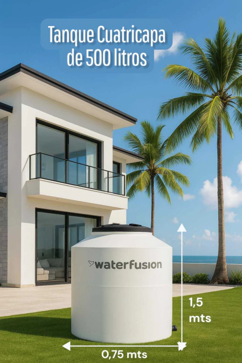 TANQUE DE AGUA 500 LITROS, CUATRICAPA, MODELO ESTANDAR.- - comprar online