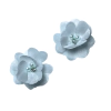 APLIQUE FLOR BRANCA COM PÉROLA E STRASS - 2 UNIDADES
