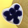 POMPOM ACHATADO AZUL MARINHO (4,5CM) - 2 UNIDADE