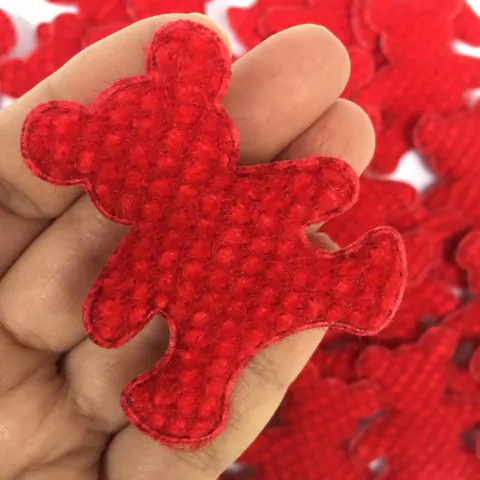 URSO EM LÃ VERMELHO - 1 UNIDADE