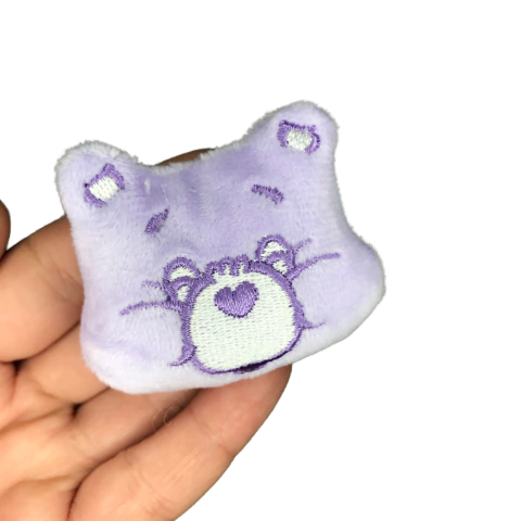 APLIQUE URSINHOS CARINHOSOS PELUCIA LILAS - 1 UNIDADE