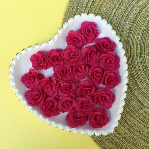 FLOR DE CREPE PINK 2,5CM - 5 UNIDADES