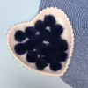 POMPOM ACHATADO AZUL MARINHO (2,5CM) - 3 UNIDADES