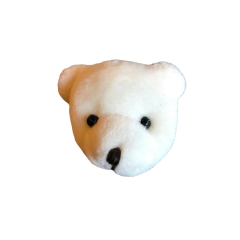APLIQUE URSO DE PELUCIA ROSTINHO BEGE 4CM - 1 UNIDADE