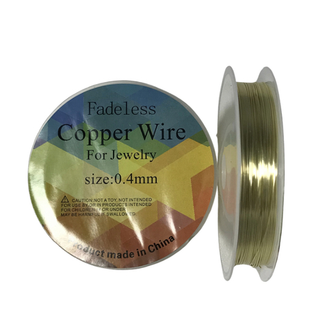 FIO CABELO DE ANJO COPPER WIRE DOURADO CLARO 0.04MM - 1 ROLO 10 METROS