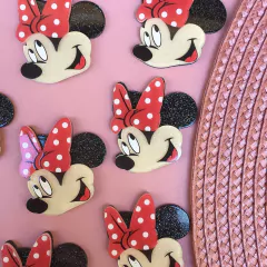 APLIQUE MINNIE VERMELHA ACRILICO 3D - 1 UNIDADE - comprar online