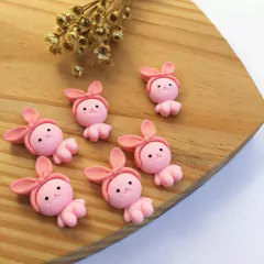 APLIQUE COELHO EM RESINA - 1 UNIDADE - comprar online