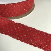 FITA VELUDO COTELE VERMELHO COM DETALHE EM DOURADO E BORDA BABADINHO - METRO