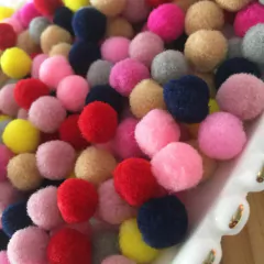 POMPOM BOLINHA 1CM MULTICOLORS - 100 UNIDADES - comprar online