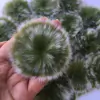 POMPOM ACHATADO 6CM VERDE MESCLA - 1 UNIDADE