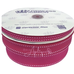 FITA PESPONTADA PRINCESS COR PINK 1050/BRANCO - METRO