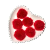POMPOM ACHATADO VERMELHO (4CM) - 2 UNIDADES