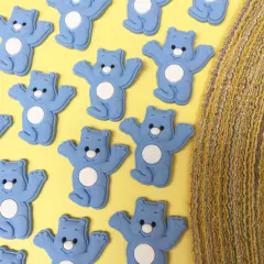 APLIQUE URSINHOS CARINHOSOS AZUL EMBORRACHADO - 2 UNIDADES - comprar online