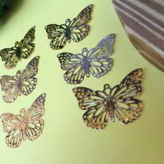 BORBOLETA EM METAL DOURADA - 10 UNIDADES - comprar online