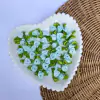 APLIQUE FLOR DE ROCOCÓ AZUL BEBÊ - 20 UNIDADES