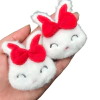 APLIQUE COELHO PELÚCIA LAÇO VERMELHO - 1 UNIDADE - comprar online