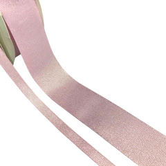 FITA GORGURÃO PURL YAMA 123 ROSA COM FIO PRATA