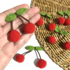 APLIQUE CEREJINHA POMPOM VERMELHO - 2 UNIDADES