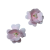 APLIQUE FLOR ROSA COM PÉROLA E STRASS - 2 UNIDADES