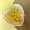 POMPOM DE MALHA TELINHA AMARELO (1,5CM) - 20 UNIDADES