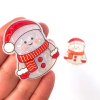 APLIQUE BONECO DE NEVE ACRÍLICO LEVEMENTE CURVADO - 1 UNIDADE