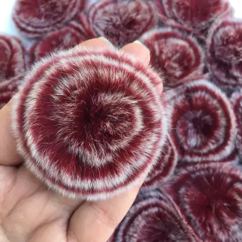 POMPOM ACHATADO 6CM BORDO MESCLA - 1 UNIDADE