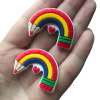 APLIQUE ESCOLAR LÁPIS ARCO-ÍRIS VERMELHO EMBORRACHADO - 2 UNIDADES - comprar online