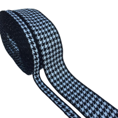 FITA PIED DE POULE PRETO E BRANCO