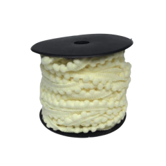 FITA POMPOM AMARELO BEBÊ 1CM - 1 METRO