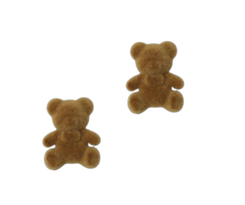 APLIQUE URSO EM VELUDO MARROM 2,7CM - 2 UNIDADES - comprar online