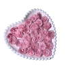 FLOR DE CREPE ROSA BEBÊ 2,5CM - 5 UNIDADES