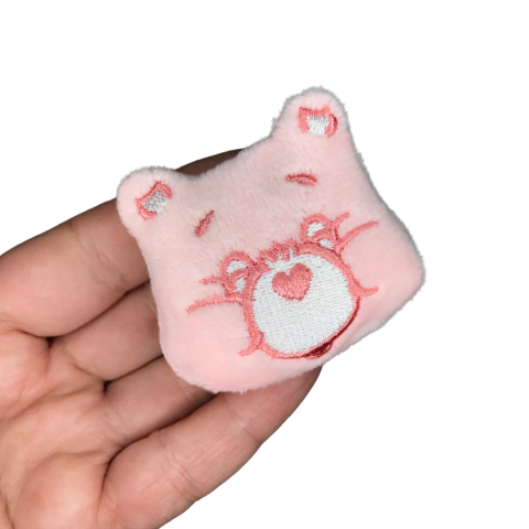 APLIQUE URSINHOS CARINHOSOS PELUCIA ROSA - 1 UNIDADE