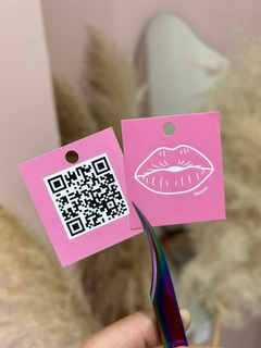 250un MINI TAG 5x5cm com furo