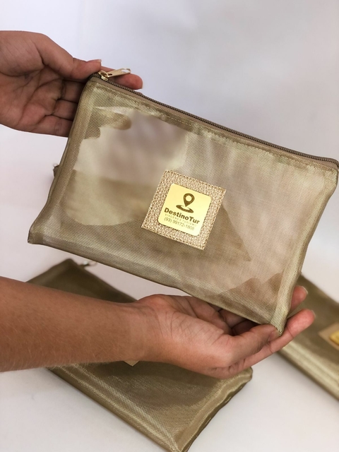 Necessaire clutch G malha (22x14) - (10 unidades)