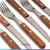 Set Kit Juego 15 Cubiertos Tramontina Para Asado De Madera - tienda online