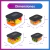Set Tuppers Vidrio Con Tapa X4 Contenedor Hermetico Horno Ou Negro - Tienda Click Fast