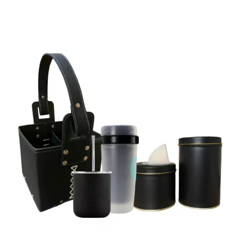 Kit Set Matero Mate Latas Canasta Despolvillador