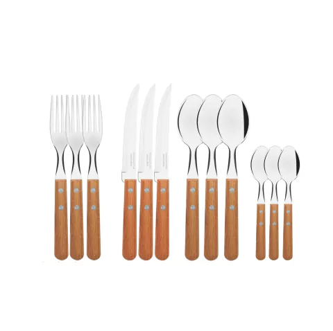Set Cubiertos Tramontina - Cuchillo, Tenedor, Cuchara de Mesa y Cuchara de TE