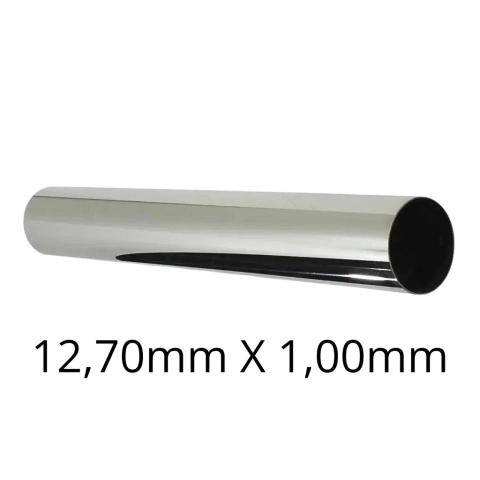Tubo INOX - 12,70mm x 1,00mm - Polido