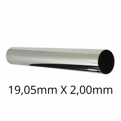 Tubo INOX - 19,05mm x 2,00mm - Polido