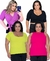 Kit 4 Blusas Regata Cropped Manga Franzida Tranpassado Cores - Muzzarra's